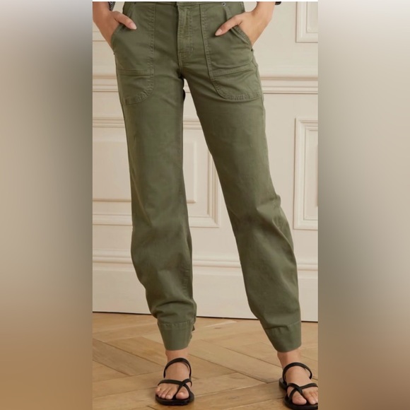 Veronica Beard Marley High-Rise Wide Leg Pants 28 Olive Convertible Ankle Tabs - Picture 2 of 16